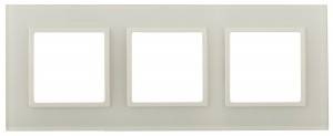 ЭРА 14 Elegance рамка СУ 3 мест., стекло, слоновая кость+слоновая кость 14-5103-02  9171