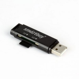 Картридер Smartbuy SBR-715-K черный microSD, скорость передачи данных до 480 мб/с (SBR-715-K)