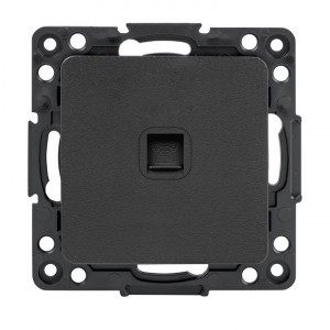 EKF Стокгольм мех. роз. СУ RJ-11 1 мест. черный автоклеммы (корпус PC) EZT01-034-10