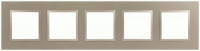 ЭРА Elegance Classic рамка пластик СУ 5 мест. шампань 14-5015-04  60594