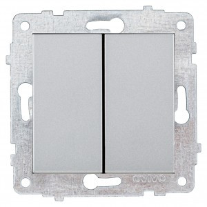 OVIVO мех. выкл. СУ 2 кл. 10А серебро (ко всем рамкам) 600-000210-202