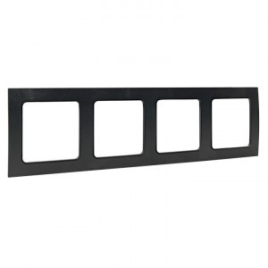 EKF Стокгольм рамка 4 мест. черная (PC) EAM-G-303-30