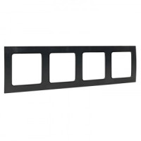 EKF Стокгольм рамка 4 мест. черная (PC) EAM-G-303-30