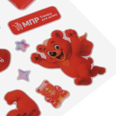 Наклейки 19,5х10,5см, "МПР", эпоксидная смола