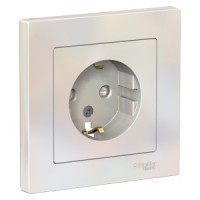 Systeme Electric AtlasDesign роз. СУ 1 мест. жемчуг (пл.осн., земля, штор.) ATN000444 (10!)