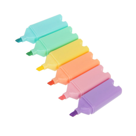 Набор маркеров-выделителей, 6 штук, 6 цветов