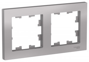 Systeme Electric AtlasDesign рамка СУ 2 мест. алюм. ATN000302 (10!)