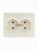 Lezard VESNA роз. земля СУ 2 мест. 16А крем. (ПБТ) (корп. ABS) 742-0300-127B