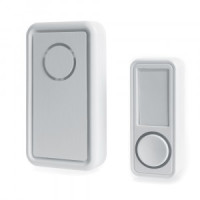 Feron звонок беспроводной IP20 18 мелодий, белый 123x70x23 (кнопка IP44, 38x22x92) E-379 41435