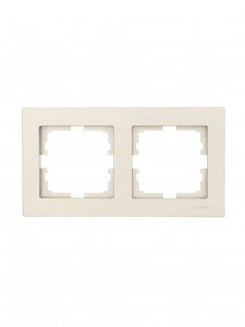 Lezard VESNA рамка СУ 2 мест. (горизонт) титан 742-3700-147