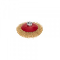 KRANZ Щетка коническая для УШМ, витая латунированная проволока, 115мм, М14 KR-91-1206