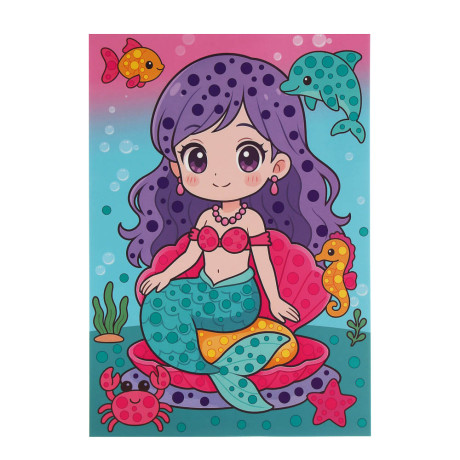 ХОББИХИТ Аппликация жемчужными стразами, пластик, картон, 22х33см, 3-6 дизайнов