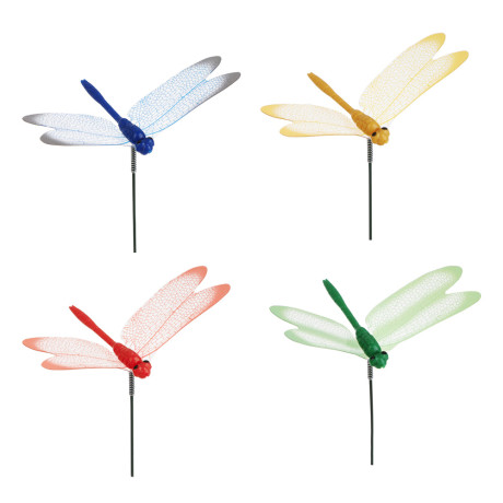 Фигурка на стержне "Стрекоза" тм INBLOOM, 5х9х25см, ПВХ, металл