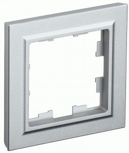 IEK BRITE Рамка СУ 1 мест. РУ-1-БрА алюминий BR-M12-K47