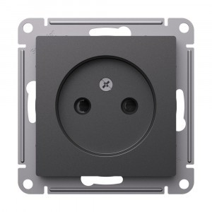 Systeme Electric AtlasDesign мех. роз. СУ 1 мест., шторки, 16А, БАЗАЛЬТ ATN001449 (5!)