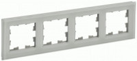 IEK BRITE Рамка СУ 4 мест. РУ-4-2-БрД стекло дым. BR-M42-G-K30