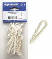 Дюбель-хомут ДХК-18 для круглого кабеля нейлон белый 11-18 (20 шт BL) (цена за уп) НАКРЕПКО 107102