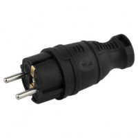 AY-KA (АЙКА) вилка прямая каучук 2P+PE 1х16А 220-240V IP44 (Турция) 5511500