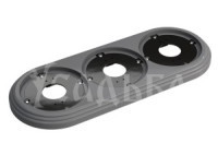 МЕЗОНИНЪ УСАДЬБА Рамка 3-местн пластиковая, серая GE30703-07