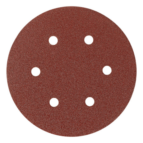 Круг абразивный на ворсовой подложке под "липучку", перфорированный, P 80, 150 мм, 5 шт Matrix