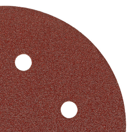 Круг абразивный на ворсовой подложке под "липучку", перфорированный, P 80, 150 мм, 5 шт Matrix