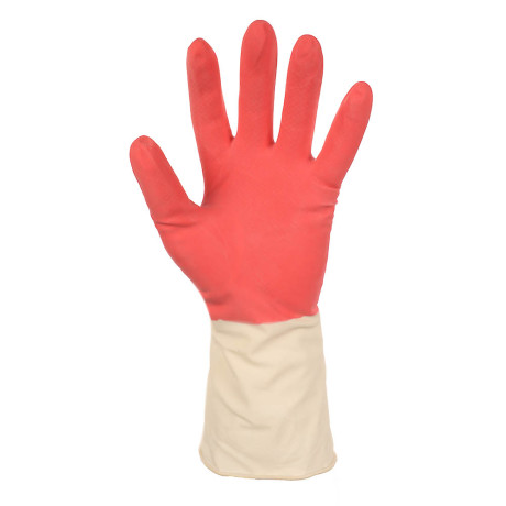 Перчатки хозяйственные тм Archdale, прочные,красно-белые в инд. упак. р. L