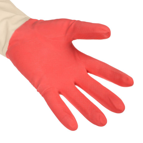 Перчатки хозяйственные тм Archdale, прочные,красно-белые в инд. упак. р. L