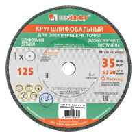 Круг шлифовальный, 125 х 16 х 12.7 мм, 63С, F60, (K, L) &quot;Луга&quot;