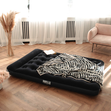 BESTWAY Матрас надувной EASY INFLATE с подголовником, встр.ножн.насос, 191x137x22см, до 300кг, 67225