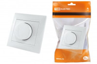 TDM Лама диммер поворотн. СУ 1 кл. бел. 220В 300W (8!) SQ1815-0009