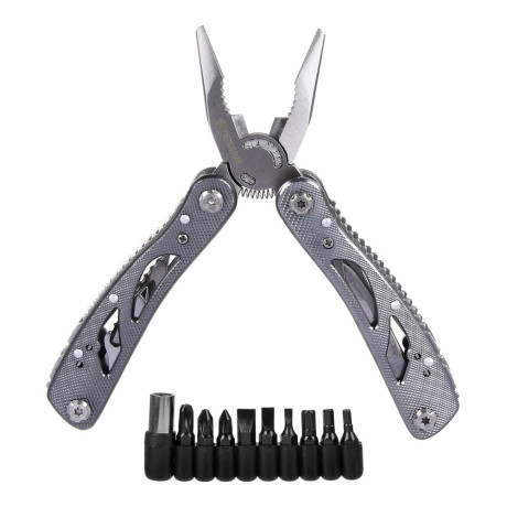 Инструмент многофункц. тм ЕРМАК,14 функций,9 насадок на отвертку+адаптер,16.5см,аллюм.,нерж. сталь