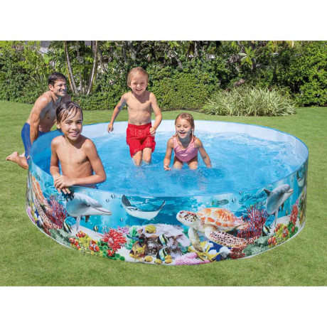 INTEX Бассейн 244х46см, коралловый риф снапсет, от 3 лет, 58472NP