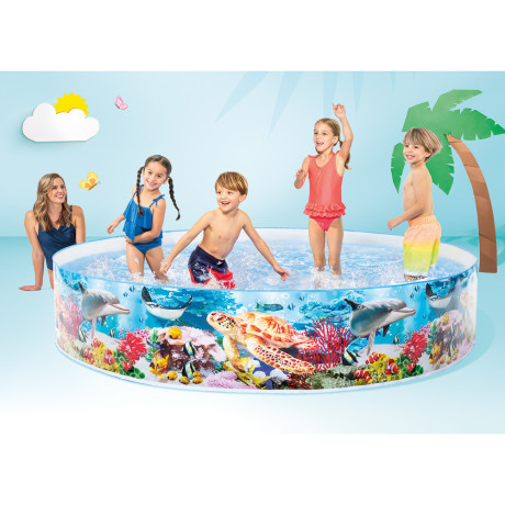 INTEX Бассейн 244х46см, коралловый риф снапсет, от 3 лет, 58472NP