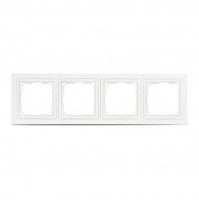 Smartbuy Нептун Рамка 4-местная пластик белая  (SBE-05w-Plastic-FR-4)