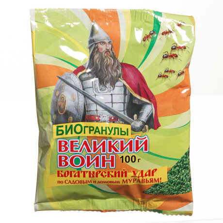 Великий воин БИО-гранулы 100г от муравьев  х50