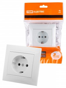 TDM Лама роз.СУ 1 мест. (земля) 16А белая SQ1815-0023