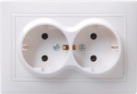 IEK КВАРТА роз. СУ 2 мест. бел. 16А (земля, пласт. осн.) РС12-3-КБ ERK24-K01-16-DM