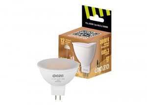 ФАЗА MR16 JCDR GU5.3 230V 12W(760lm) 3000K 2K 50х52 пластик/матовый .5038684