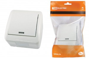 TDM Селигер выкл. ОУ 1 кл. 10А IP44 бел. (инд.) (10!) SQ1818-0003