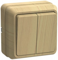 IEK ОКТАВА выкл. ОУ 2 кл. 10А сосна (корпус ABS) ВС20-2-0-ОС