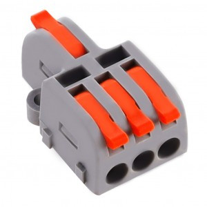 Smartbuy клемма разветв. СМК 222-421-3 с рычагом 1/3х4мм2, 32А (уп.50шт, цена за шт) SBE-cwcc-1-3