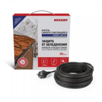 REXANT Саморег. кабель (комплект водосток, кровля) POWER LINE 30SRL-2CR 20м/600Вт (30Вт/м) шнур 2м