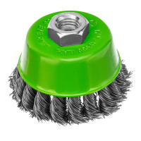 Щетка для УШМ, 75 мм, М14, &quot;чашка&quot;, крученая металлическая проволока Сибртех