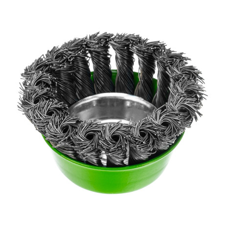 Щетка для УШМ, 75 мм, М14, "чашка", крученая металлическая проволока Сибртех