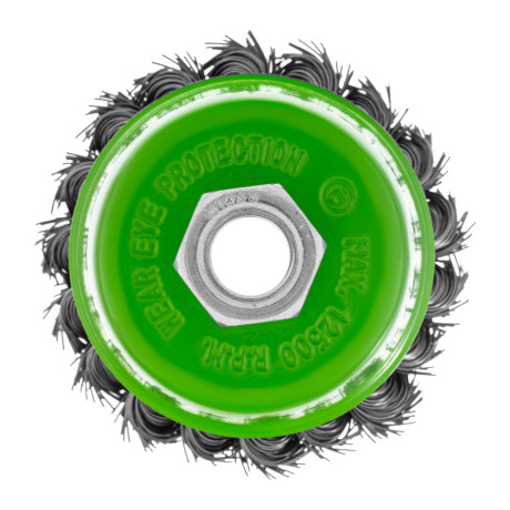 Щетка для УШМ, 75 мм, М14, "чашка", крученая металлическая проволока Сибртех