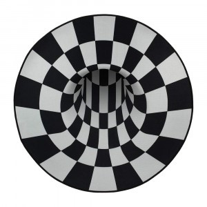 Коврик влаговпитывающий "Velur" D 80см, "Воронка 3D", круглый VORTEX