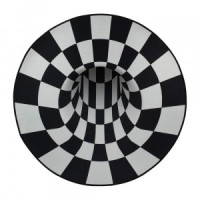 Коврик влаговпитывающий &quot;Velur&quot; D 80см, &quot;Воронка 3D&quot;, круглый VORTEX