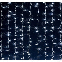 Гирлянда штора LED LС/3-7 192 лампочек, прозрачный провод 2*2,5 м белый