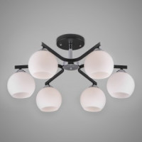 EUROSVET Люстра 6x40W E27 630х240 металл белый/венге/хром Blasco 30145/6