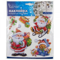 Наклейка новогод. 18*18см ПВХ, PSX7801V Волшебная страна 3186